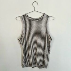 Grey/Green Striped Tank, Size XL